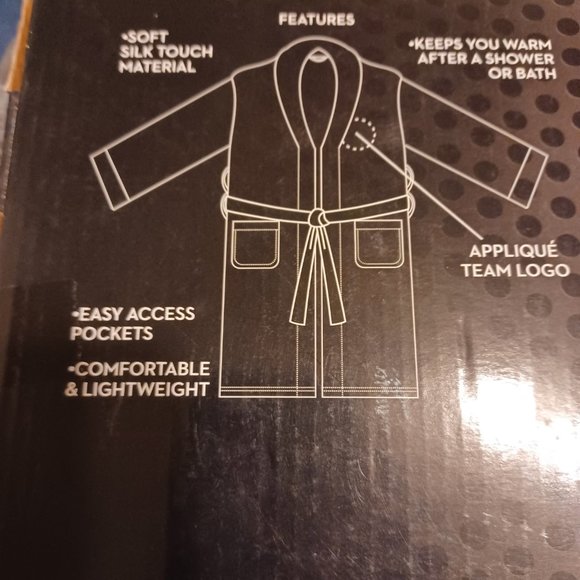 Dallas Cowboys Ribbed Silk Touch Robe - Picture 4 of 5